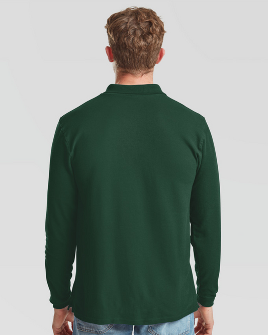 قميص بولو بريميوم كم طويل - أخضر فاتح(زيتي غامق)