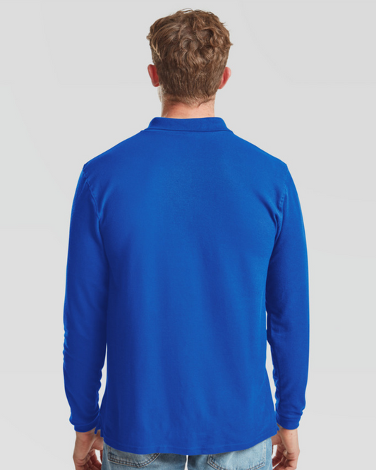 قميص بولو بريميوم كم طويل - أزرق ملكي