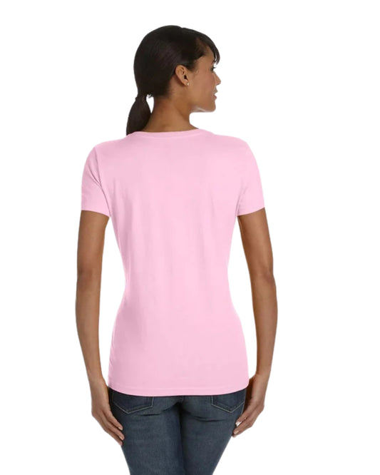 Ladies Valueweight V-Neck Tee - Pink