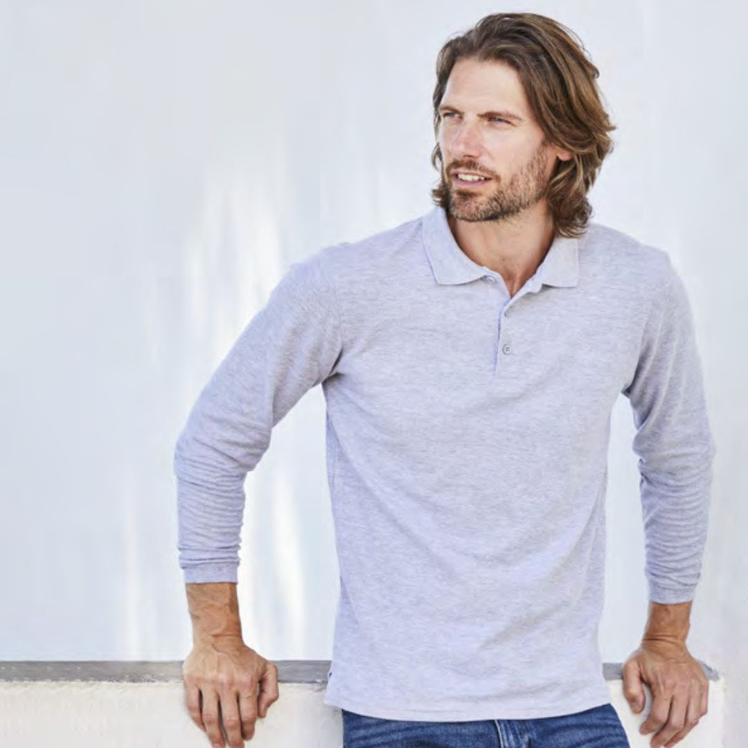 100% Premium Long Sleeve Polo