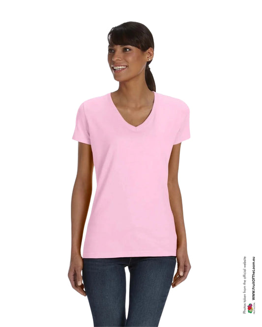 Ladies Valueweight V-Neck Tee - Pink