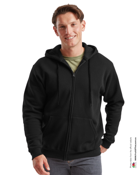 Classic Hooded Sweat Jacket - Black