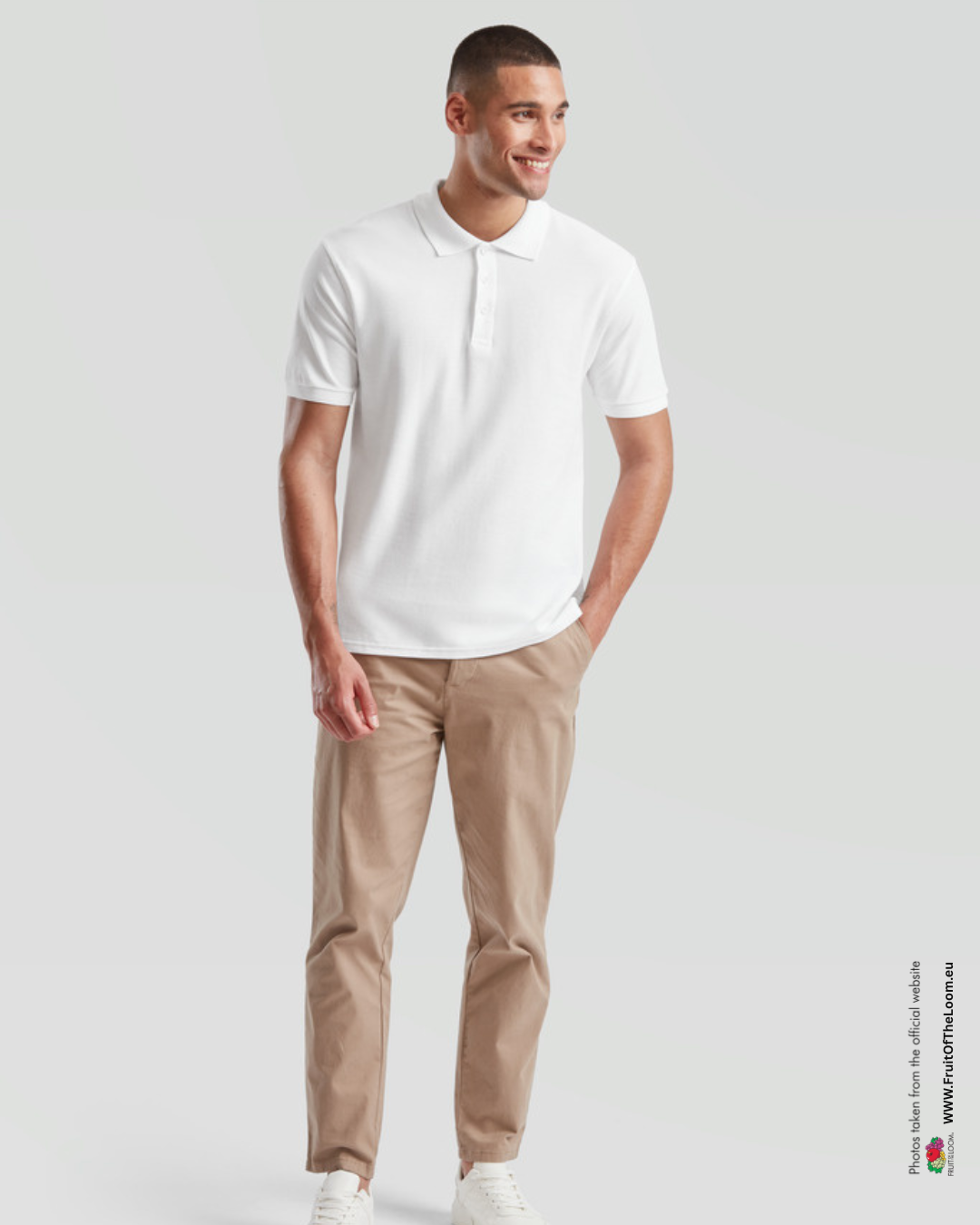 100% Cotton Premium Polo - White