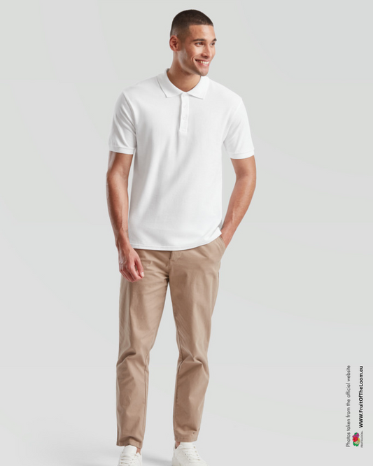 100% Cotton Premium Polo - White