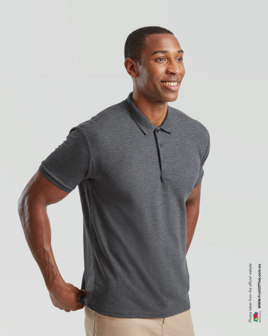 65/35 Polo - Dark Heather Gray